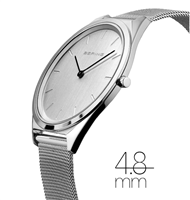 Orologio Bering Uomo Ultra Slim Polaris in Acciaio 17039-000 - 17039-000